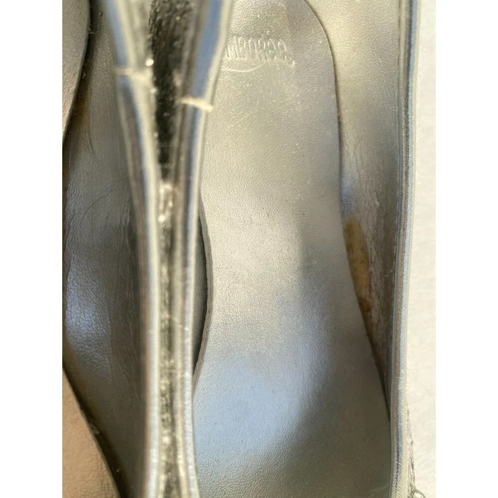 Gymboree Silver Ballet Flats Dress Sparkle Gems Girls Shoes Sz 10 T (Says 11 T)